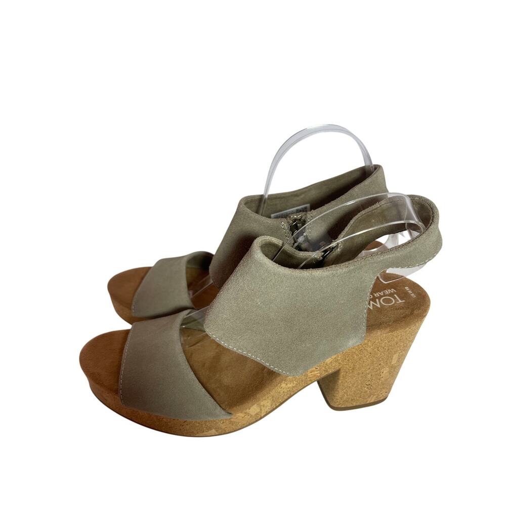 NWT Toms Platform Majorca Heeled Sandal Sz 10
